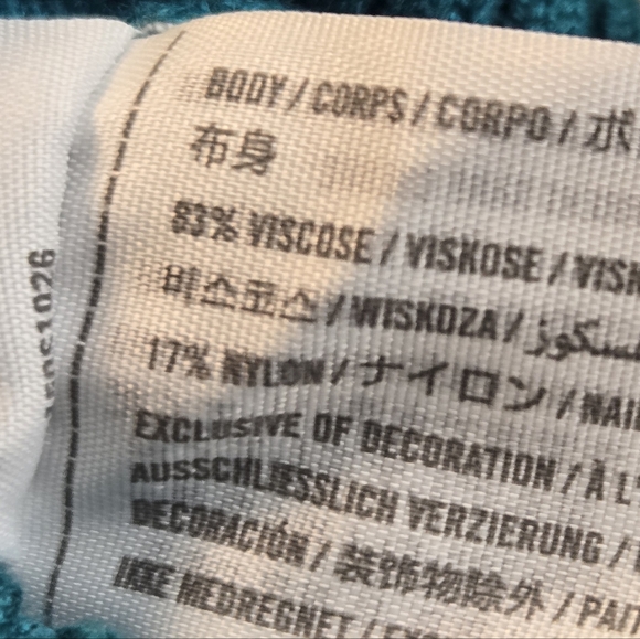 Abercrombie & Fitch Turquoise Hook And Eye Sweater Bodysuit Size S - Picture 7 of 7